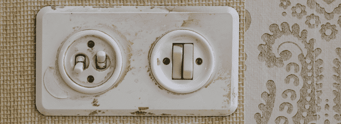 old, dirty and out of code electrical switch